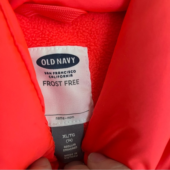Old Navy Neon Pink Quilted Puffer Vest xl - Picture 3 of 3